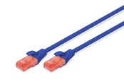 Netværkskabel - DIGITUS CAT 6 U-UTP Patch Cord - 3m - Blå - 3m - DK-1612-030/B
