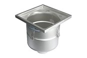 Afløb - Blücher Industrigulvafløb lodret Ø160 mm udløb. Til beton & fliser. Syrefast stål - 760.403.160 S