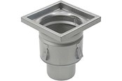 Afløb - Blücher industri afløbskål med lodret Ø110 mm udløb 300x300 mm. Til beton & fliser. Syrefast stål - 760.403.110.91 S