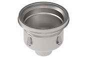 Afløb - Blücher industri afløbskål lav med lodret Ø110 mm udløb. Ø305mm. Til epoxy. Syrefast stål - 766.503.110 S