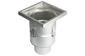 Afløb - Blücher industriafløb lodret Ø110 mm udløb. Uden membran. Til gulv beton & fliser. Rustfrit stål - 760.402.110