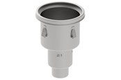 Afløb - Blücher Hygienicpro Høj industrigulvafløb lodret Ø110 mm udløb. Uden membran. Til beton fliser & epoxy. Syrefast stål - 755.573.110 S