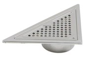 Afløb - Blücher Trio overdel trekantet. Til beton & fliser. Rustfrit stål - 150.380.000