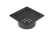 Afløb - Blücher Square overdel med rist 145x145mm. Til beton og fliser. Sort. Rustfrit stål - 110.300.000 B