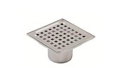 Afløb - Blücher Square gulvafløb med lodret 75 mm udløb. Beton og fliser. Rustfrit stål - 140.300.075