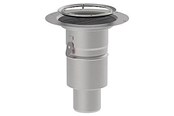Afløb - Blücher membranunderdel med stålklemring lodret Ø75mm udløb. Rustfrit stål - 440.226.075