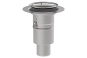Afløb - Blücher membranunderdel med stålklemring lodret Ø75mm udløb. Syrefast stål - 440.226.075 S