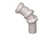Afløb - Purus Jotiflex PP bøjning, 40 mm, 0-90 grader, med 1 muffe, hvid - 186193-340