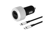 Mobil - Adaptere & Opladere - Just Mobile Highway Turbo - Deluxe Car Charger with PD/QC Hybrid Fast Charge - DCC-200/612