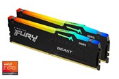 RAM - Kingston FURY Beast RGB DDR5-5600 - 64GB - CL36 - Dual Channel (2 pcs) - AMD EXPO & Intel XMP - Sort med RGB - KF556C36BBEAK2-64