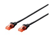 Netværkskabel - DIGITUS Professional patch cable - 1 m - black - Sort - 1m - DK-1612-010/BL