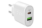 Mobil - Adaptere & Opladere - SBS 20W oplader - Hvid - TETRPD20W