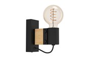 Lamper - EGLO BAILRIGG væglampe, sort/brun - 43903