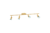 Lamper - EGLO BUZZ LED spotskinne 4L, børstet messing - 33187