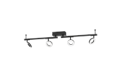 Lamper - EGLO CARDILLIO spotskinne 4L, sort - 900516