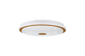 Lamper - EGLO LANCIANO 1 loftlampe med fjernbetjening Ø380 mm, 3000/4000/5000K, hvid/træ - 900598