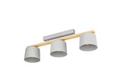 Lamper - EGLO Mariel Loft 3L E27 Lysgrå/Træ - 900361