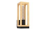 Lamper - EGLO Nafferton Væg E27 Sort/Træ - 43745