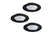 Lamper - EGLO Peneto Indbyg. Sæt Ø78 3X2,8W 3000K Sort - 900754