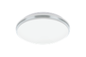 Lamper - EGLO PINETTO plafond Ø340 mm, 4000K, IP44, hvid/krom - 900365