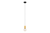 Lamper - EGLO POZUETA 1 pendel, sort/træ - 900801