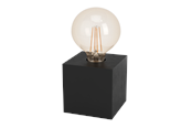 Lamper - EGLO PRESTWICK 2 bordlampe, sort træ - 43734