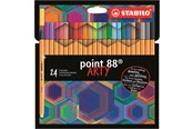 Hobby artikler - STABILO ® Point 88® fineliner Arty sæt med 24 farver - 201089
