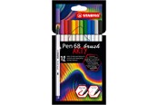 Hobby artikler - STABILO Pen 68 ARTY, sæt med 12 pensel penne - 204029