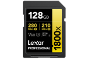 Hukommelseskort - Lexar Professional Gold 1800x SD - 280MB/s - 128GB - LSD1800128G-BNNNG