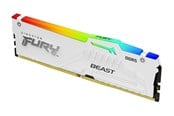 RAM - Kingston FURY Beast RGB DDR5-6000 - 32GB - CL36 - Single Channel (1 pcs) - AMD EXPO - Hvid med RGB - KF560C36BWEA-32
