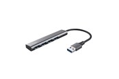 USB hub - Trust Halyx 4 Port USB 3.2 Gen1 Hub USB hub - 4 ports - Grå - 24947
