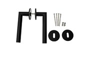 Beslag & hængsler - Home>it Door Handle With V-handle 19 mm. Matt Black - 13336