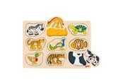 Puslespil - Goki Wooden Animal Bubble Puzzle 9pcs. Wood - 57585
