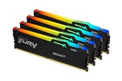 RAM - Kingston FURY Beast RGB DDR5-5600 - 64GB - CL40 - Quad Channel (4 pcs) - Intel XMP - Sort med RGB - KF556C40BBAK4-64