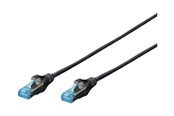 Netværkskabel - DIGITUS Professional patch cable - 50 cm - black RAL 9005 - Sort - 0.5m - DK-1532-005/BL