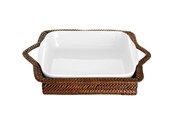 Køkkentilbehør - Pillivuyt Basket rectangular 29 x 24 cm Light/Dark brown Nito wicker - 22393