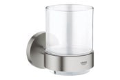 Badeværelsestilbehør - Grohe Essentials Krystalglas med holder supersteel - 40447DC1