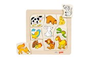 Puslespil - Goki Wooden Jigsaw Puzzle Who Eats What? Wood - 56880