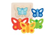 Puslespil - Goki Layer Puzzle Butterfly 5 Layers Wood - 57486