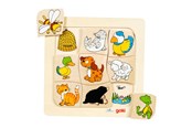 Puslespil - Goki Wooden Jigsaw Puzzle Who Lives Where? Wood - 56881