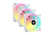 Kabinet Køler - Corsair iCUE LINK QX120 RGB Starter Kit - White - Kabinet køler - 120mm - Hvid med RGB - 37 dBA - CO-9051006-WW
