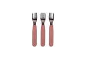Baby Udstyr - Filibabba Silikone gafler 3-pak - Rose - FI-02265