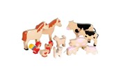 Trælegetøj - Goki Wooden Farm Animal Set 12 pcs. - GK370