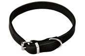 Hunde - Dogman Halsbånd læder 12mmx32cm sort - 122730
