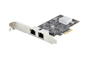 Netværksadapter (netkort, printserver mv.) - StarTech.com 2-Port 2.5Gbps NBASE-T PCIe Network Card Intel I225-V Dual-Port Computer Network Card Multi-Gigabit NIC PCI Express Server LAN Card Desktop Ethernet Interface - PR22GI-NETWORK-CARD