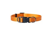 Hunde - Dogman Nylon Hundehalsbånd Iris Orange Medium 15mmx35-50cm - 123025