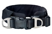 Hunde - Dogman Emmi Polstret Halsbånd Justerbar Sort M (45mm x 45-75cm) - 127002