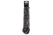 Hunde - Dogman Iris flettet sporline med karabinhage Grå 6,5mm 15m - 224005