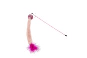 Katte - Dogman Cat Toy Teaser Fuzzy Pink Wand 35cm - 331409