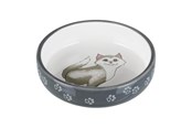Katte - Trixie Ceramic bowl 0.3 l/ø 15 cm grey - TX24784